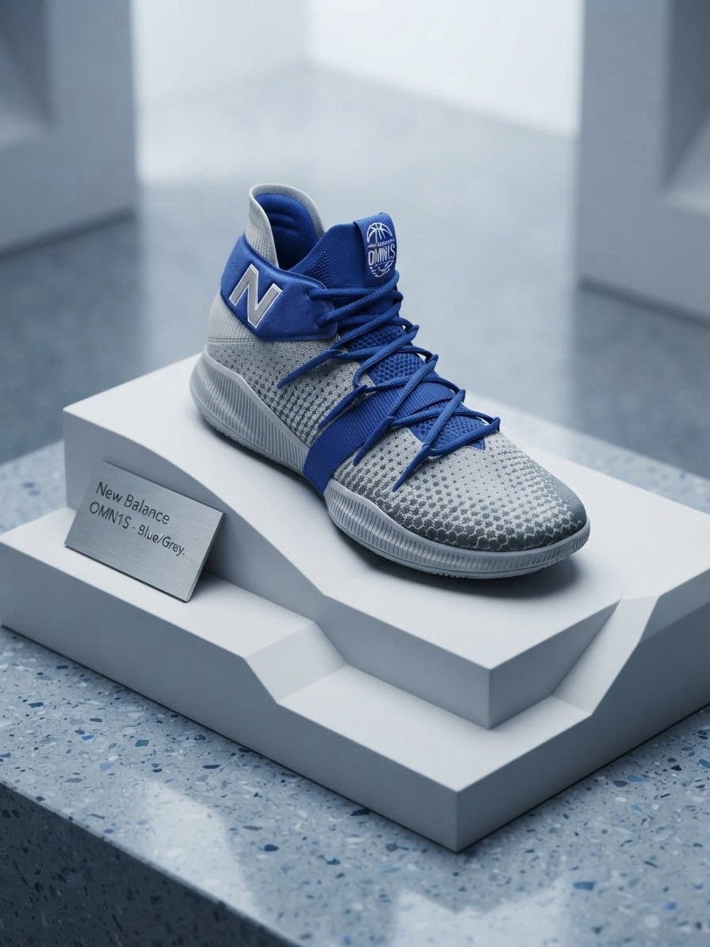New Balance Men’s OMN1S Basketball Shoe - Blue and Grey
